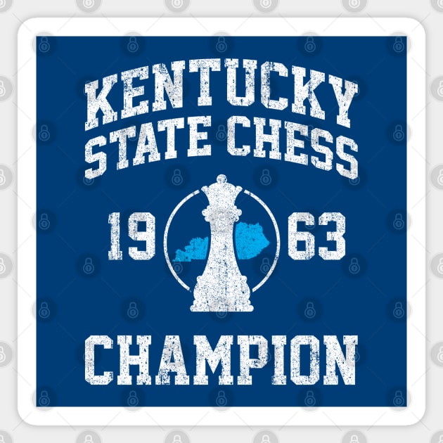 1963 Kentucky State Chess Champion Sticker by huckblade